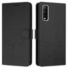 For vivo Y70S Smile Embossing RFID Leather Phone Case(Black) - 3