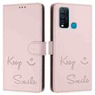 For vivo Y30 4G Global  Smile Embossing RFID Leather Phone Case(Pink) - 3