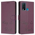 For vivo Y30 4G Global  Smile Embossing RFID Leather Phone Case(Violet) - 3