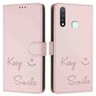 For vivo Y19 / U3 / Y5S / Z5i / U20 Smile Embossing RFID Leather Phone Case(Pink) - 3