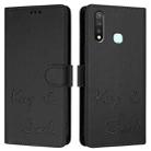 For vivo Y19 / U3 / Y5S / Z5i / U20 Smile Embossing RFID Leather Phone Case(Black) - 3