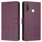 For vivo Y19 / U3 / Y5S / Z5i / U20 Smile Embossing RFID Leather Phone Case(Violet) - 3