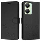 For vivo Y27 4G 2023 Global Smile Embossing RFID Leather Phone Case(Black) - 3