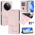 For vivo Y300 Pro Smile Embossing RFID Leather Phone Case(Pink) - 1