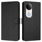 For vivo S20 5G Smile Embossing RFID Leather Phone Case(Black) - 3