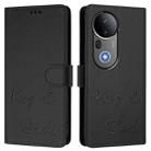 For vivo S20 Pro 5G Smile Embossing RFID Leather Phone Case(Black) - 3