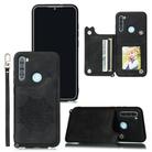 For Xiaomi Redmi Note 8 Mandala Embossed PU + TPU Case with Holder & Card Slots & Photo Frame & Strap(Black) - 1