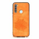 For Xiaomi Redmi Note 8 Mandala Embossed PU + TPU Case with Holder & Card Slots & Photo Frame & Strap(Yellow) - 2