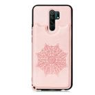 For Xiaomi Redmi Note 8 Pro Mandala Embossed PU + TPU Case with Holder & Card Slots & Photo Frame & Strap(Rose Gold) - 2