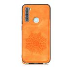 For Xiaomi Redmi Note 8T Mandala Embossed PU + TPU Case with Holder & Card Slots & Photo Frame & Strap(Yellow) - 2