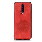 For Xiaomi Redmi K30 Mandala Embossed PU + TPU Case with Holder & Card Slots & Photo Frame & Strap(Red) - 2