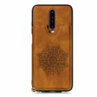 For Xiaomi Redmi K30 Mandala Embossed PU + TPU Case with Holder & Card Slots & Photo Frame & Strap(Brown) - 2