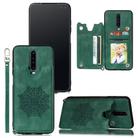 For Xiaomi Redmi K30 Mandala Embossed PU + TPU Case with Holder & Card Slots & Photo Frame & Strap(Green) - 1