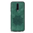 For Xiaomi Redmi K30 Mandala Embossed PU + TPU Case with Holder & Card Slots & Photo Frame & Strap(Green) - 2