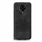 For Xiaomi Redmi K30 Pro Mandala Embossed PU + TPU Case with Holder & Card Slots & Photo Frame & Strap(Black) - 2