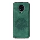For Xiaomi Redmi K30 Pro Mandala Embossed PU + TPU Case with Holder & Card Slots & Photo Frame & Strap(Green) - 2