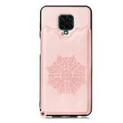 For Xiaomi Redmi Note 9 Pro Max Mandala Embossed PU + TPU Case with Holder & Card Slots & Photo Frame & Strap(Rose Gold) - 2