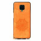 For Xiaomi Redmi Note 9 Pro Max Mandala Embossed PU + TPU Case with Holder & Card Slots & Photo Frame & Strap(Yellow) - 2