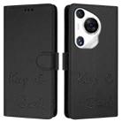 For Huawei Pura 70 Pro Smile Embossing RFID Leather Phone Case(Black) - 3