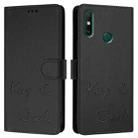 For Huawei P smart 2021 4G Smile Embossing RFID Leather Phone Case(Black) - 3