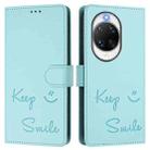 For Huawei nova 14 Ultra 5G Smile Embossing RFID Leather Phone Case(Mint Green) - 2