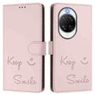 For Huawei nova 14 Ultra 5G Smile Embossing RFID Leather Phone Case(Pink) - 2