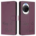 For Huawei nova 14 Ultra 5G Smile Embossing RFID Leather Phone Case(Violet) - 2