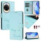For Huawei nova 14 Pro 5G Smile Embossing RFID Leather Phone Case(Mint Green) - 1