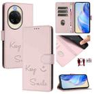For Huawei nova 14 Pro 5G Smile Embossing RFID Leather Phone Case(Pink) - 1