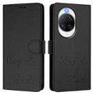 For Huawei nova 14 5G Smile Embossing RFID Leather Phone Case(Black) - 2