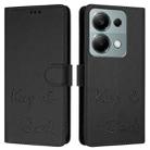 For Xiaomi Poco M6 Pro 4G Smile Embossing RFID Leather Phone Case(Black) - 3