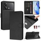 For Xiaomi Poco X6 Neo Smile Embossing RFID Leather Phone Case(Black) - 1