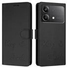 For Xiaomi Poco X6 Neo Smile Embossing RFID Leather Phone Case(Black) - 3