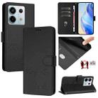For Xiaomi Poco X6 Smile Embossing RFID Leather Phone Case(Black) - 1