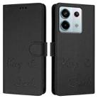 For Xiaomi Poco X6 Smile Embossing RFID Leather Phone Case(Black) - 3