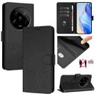 For Xiaomi 14 Ultra Smile Embossing RFID Leather Phone Case(Black) - 1