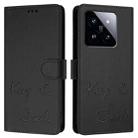 For Xiaomi 14 Pro Smile Embossing RFID Leather Phone Case(Black) - 3