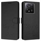 For Xiaomi 13T / 13T Pro Smile Embossing RFID Leather Phone Case(Black) - 3