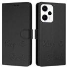 For Xiaomi Poco X4 GT Smile Embossing RFID Leather Phone Case(Black) - 3