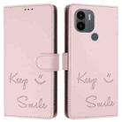 For Xiaomi Poco C51 / C50 Smile Embossing RFID Leather Phone Case(Pink) - 3