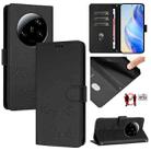 For Xiaomi 13 Ultra Smile Embossing RFID Leather Phone Case(Black) - 1