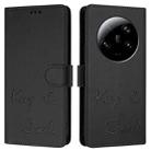 For Xiaomi 13 Ultra Smile Embossing RFID Leather Phone Case(Black) - 3