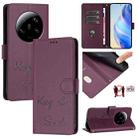 For Xiaomi 13 Ultra Smile Embossing RFID Leather Phone Case(Violet) - 1