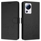 For Xiaomi 13 Lite / Civi 2 Smile Embossing RFID Leather Phone Case(Black) - 3