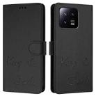 For Xiaomi 13 Smile Embossing RFID Leather Phone Case(Black) - 3