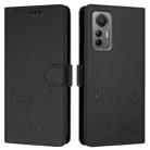 For Xiaomi 12 Lite Smile Embossing RFID Leather Phone Case(Black) - 3