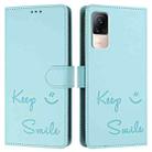 For Xiaomi Civi 1S Smile Embossing RFID Leather Phone Case(Mint Green) - 3