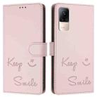 For Xiaomi Civi 1S Smile Embossing RFID Leather Phone Case(Pink) - 3
