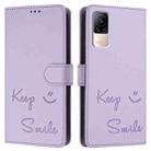 For Xiaomi Civi 1S Smile Embossing RFID Leather Phone Case(Light Purple) - 3