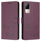 For Xiaomi Civi 1S Smile Embossing RFID Leather Phone Case(Violet) - 3